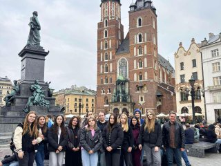 Pielgrzymka wolontariuszy Szkolnego Koła Caritas  do Sanktuarium Bożego Miłosierdzia w Krakowie