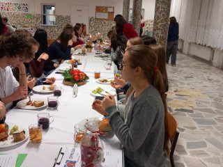 Uroczysta kolacja wigilijna w internacie